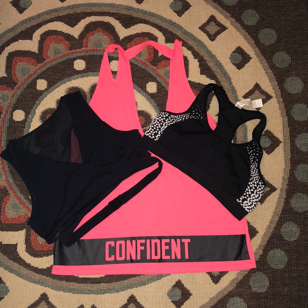 Demi Lavato Fabletics Top + 2 sports bras